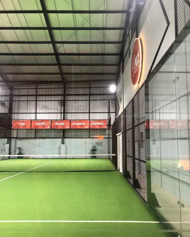 A court with the Pace logo on the wall